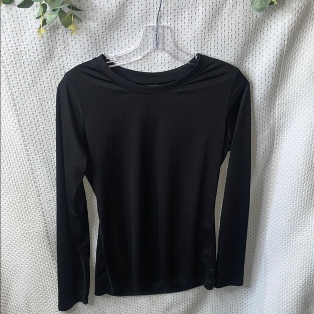 Hanes Elegant Black Long Sleeve Blouse